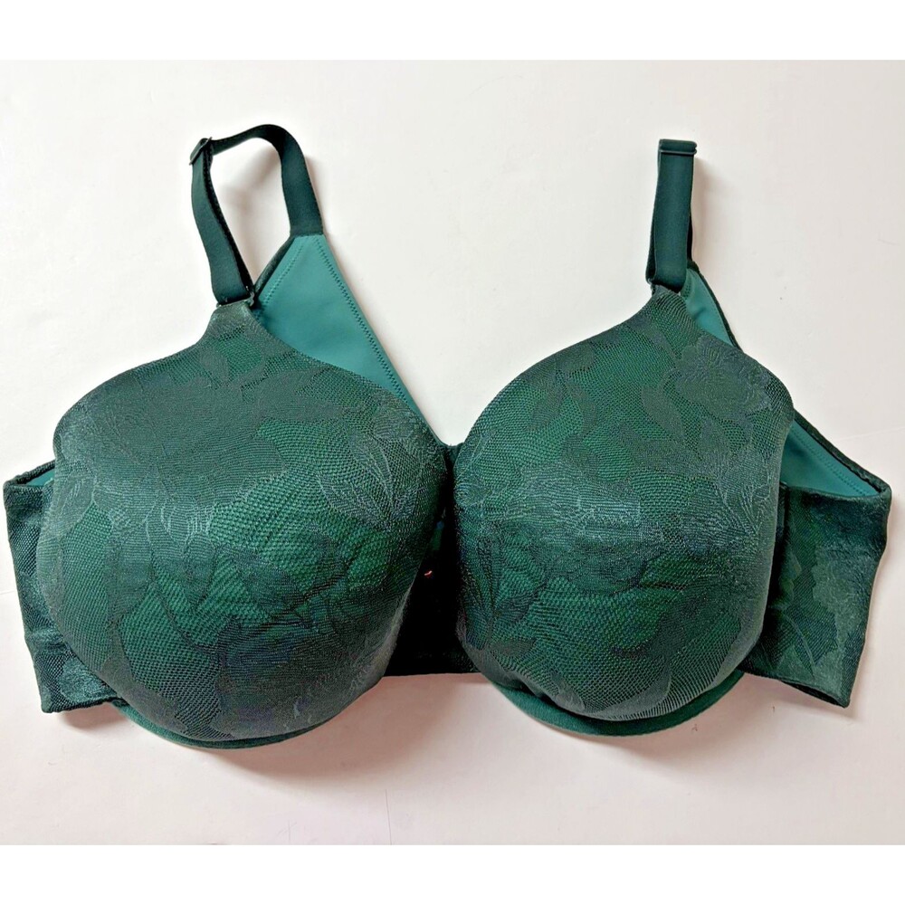 Cacique Lightly Padded Balconette Bra UW Back Smoother Green 118641 Size 42DD